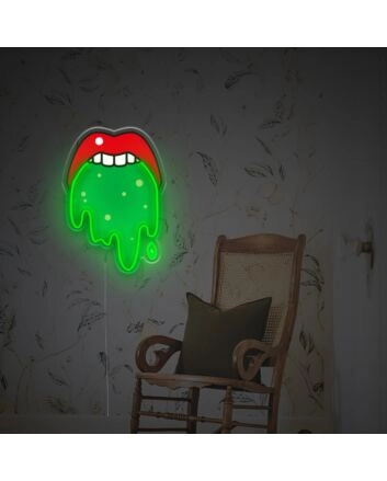 Vomiting Mouth LED Neon Acrylic Artwork
