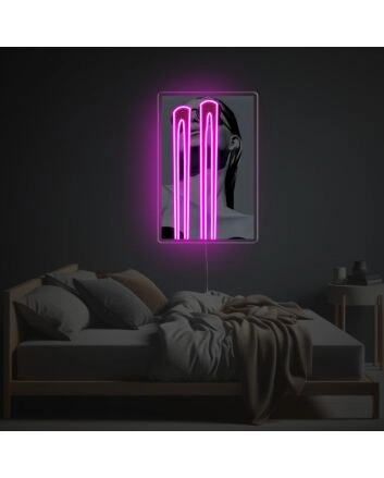 Aesthetic Woman With Melting Glasses LED Neon Acrylic Artwork