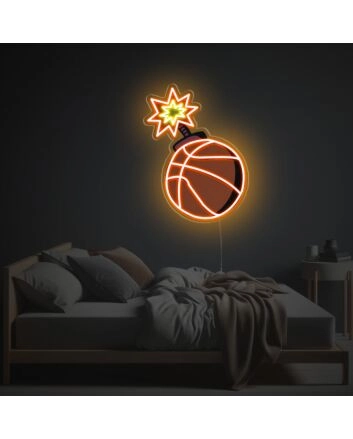 Basketball Bomb LED Neon Acrylic Artwork