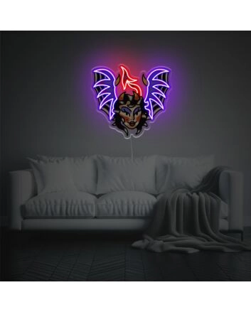 Beautiful Female Evil LED Neon Acrylic Artwork