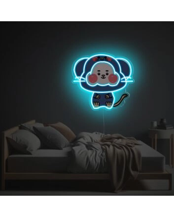 Blue Cheeky Mouse LED Neon Acrylic Artwork