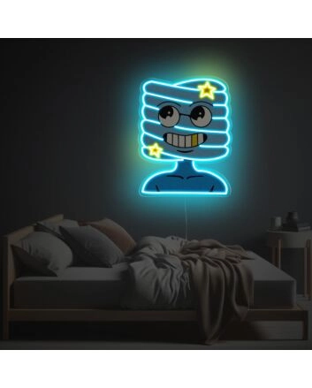 Blue Smily Guy LED Neon Acrylic Artwork