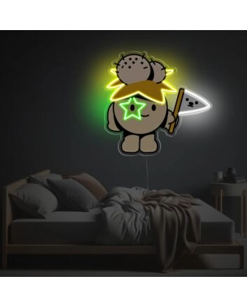 Boy With Head Injury LED Neon Acrylic Artwork