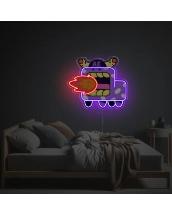 Breathiing Fire AE Monster LED Neon Acrylic Artwork