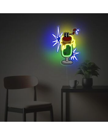 Cocktail Guy LED Neon Acrylic Artwork