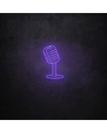 Microphone LED Neon Sign