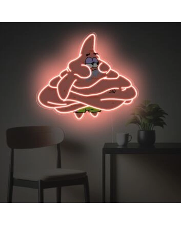 Crazy Fat Patrick Star LED Neon Acrylic Artwork