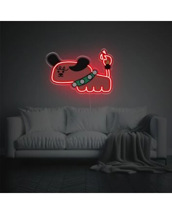 Cute Red Dog LED Neon Acrylic Artwork