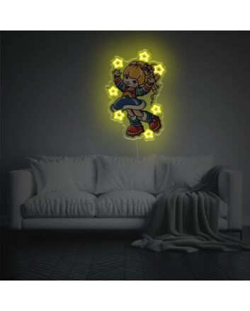 Dancing Doll With Stars LED Neon Acrylic Artwork