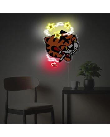 Dizzy Tiger LED Neon Acrylic Artwork