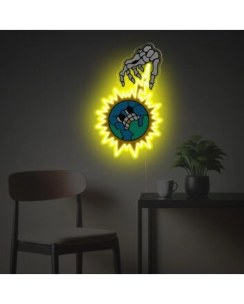 Electrocuted Earth LED Neon Acrylic Artwork