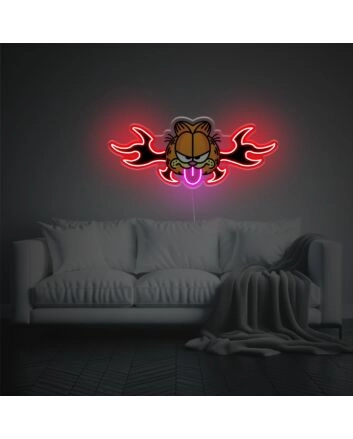 Evil Garfield LED Neon Acrylic Artwork