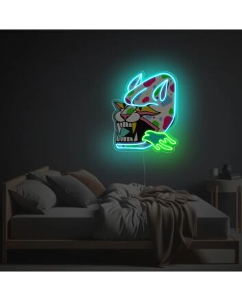 Fiercely Leopard Man LED Neon Acrylic Artwork