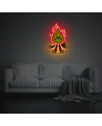 Fire Boy LED Neon Acrylic Artwork