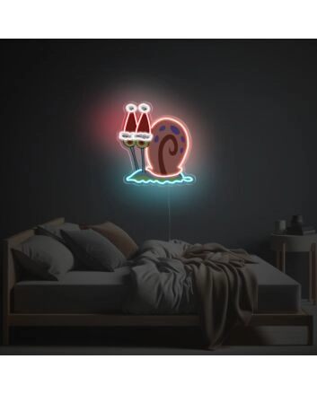 Gary With Christmas Hats LED Neon Acrylic Artwork