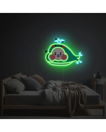 Green Cheeky Submarine LED Neon Acrylic Artwork