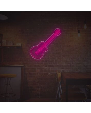 Woden Guitar LED Neon Sign