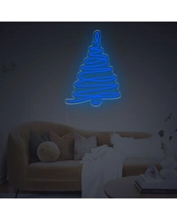 Christmas Tree Line LED Neon Sign