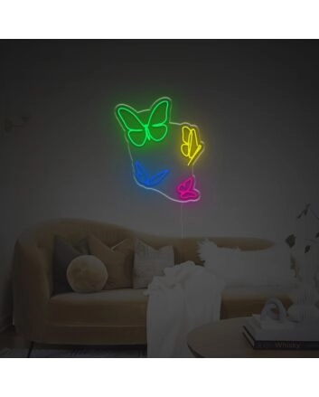 Colorful Butterflies LED Neon Sign