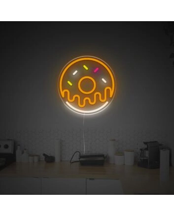 Orange Donnut LED Neon Sign