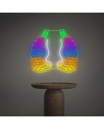 Colorful Detailed Wings LED Neon Sign