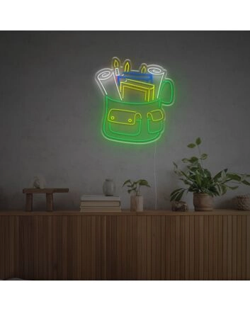 Green Backpack LED Neon Sign
