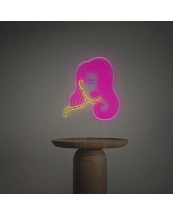 Long Hair Lady LED Neon Sign
