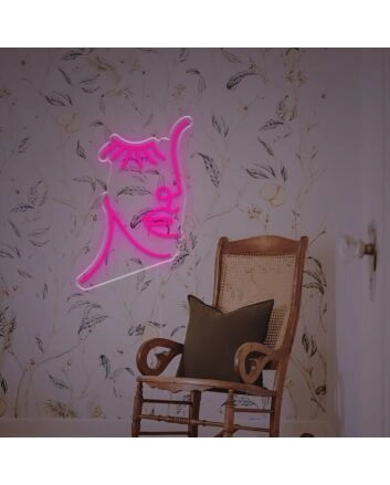 Lady Closing Eye LED Neon Sign