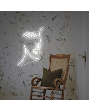 Lady Closing Eye LED Neon Sign