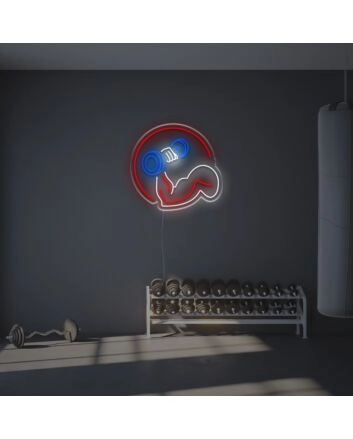 Lifting Dumbbells LED Neon Sign