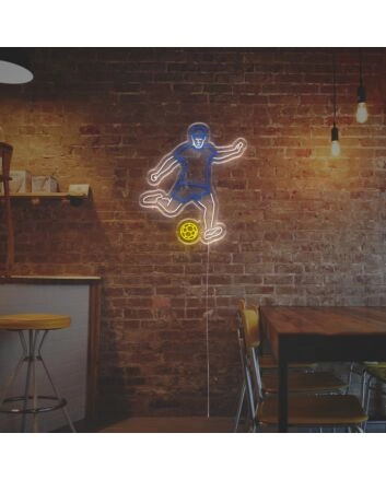 Guy Kicking A Soccer LED Neon Sign