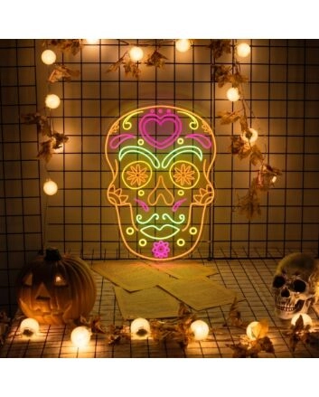 Mexican Sugar Skull LED Neon Sign 40inch