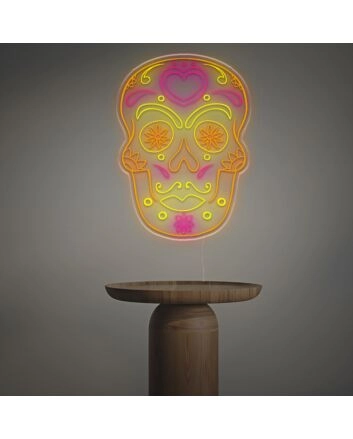 Mexican Sugar Skull LED Neon Sign 40inch