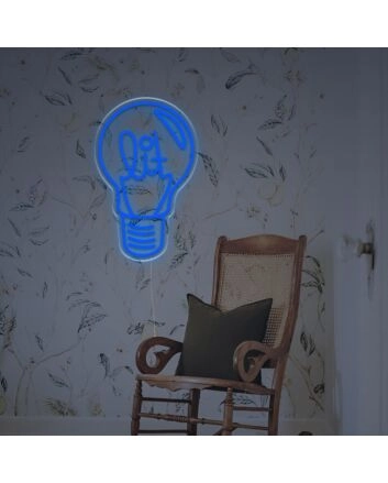 Light Up With Shining Lamp LED Neon Sign
