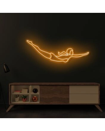 Pink Blonde Diver LED Neon Sign