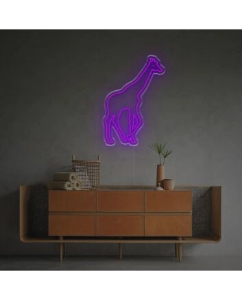 Giraffe Line Drawing LED Neon Sign