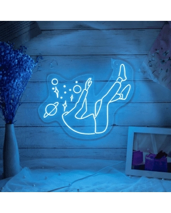 Falling Into Space Neon Sign
