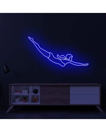 Cyan Blonde Diver LED Neon Sign