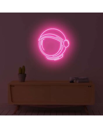 Space Man Head LED Neon Sign