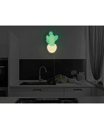 Potted Cactus Neon Sign