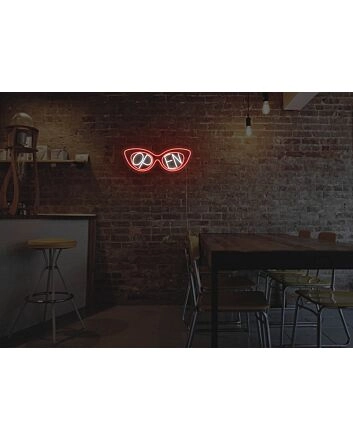 Sunglasses Open Neon Sign