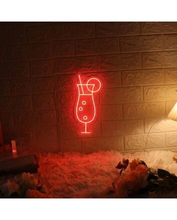 Cocktail Glass LED Sign