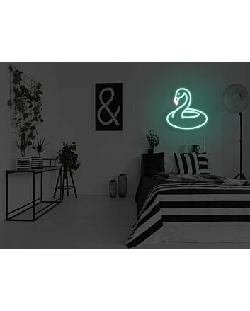 Flamingo Pool Floaty Neon Sign