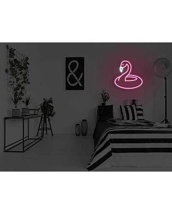 Flamingo Pool Floaty Neon Sign