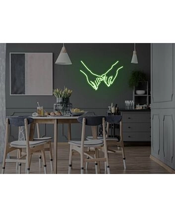 Holding Hands Neon Sign