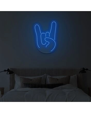 Rock Hand LED Sign