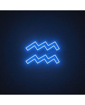 Aquarius Zodiac Neon Sign