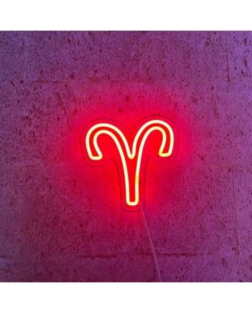 Aries Zodiac Neon Sign