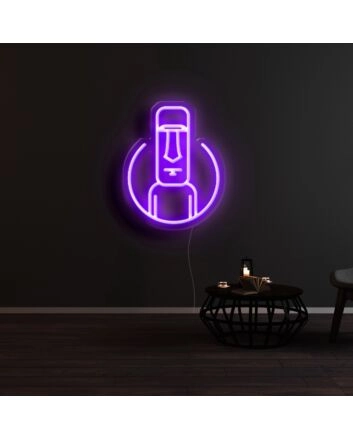 Easter Island Icon Neon Sign