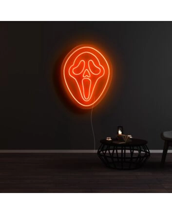 Horror Movie Scream Face Neon Sign